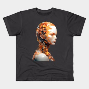 Female AI Android Kids T-Shirt